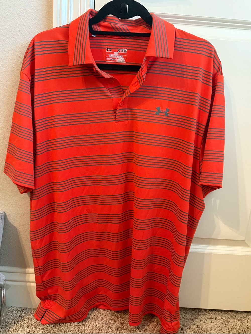 Under Armour Heat Gear Button Pullover Shirt Collar xl x large